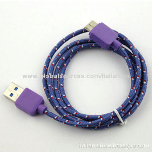 Braided Fabric USB3.0 Note3 Cable for Samsung Galaxy Note3